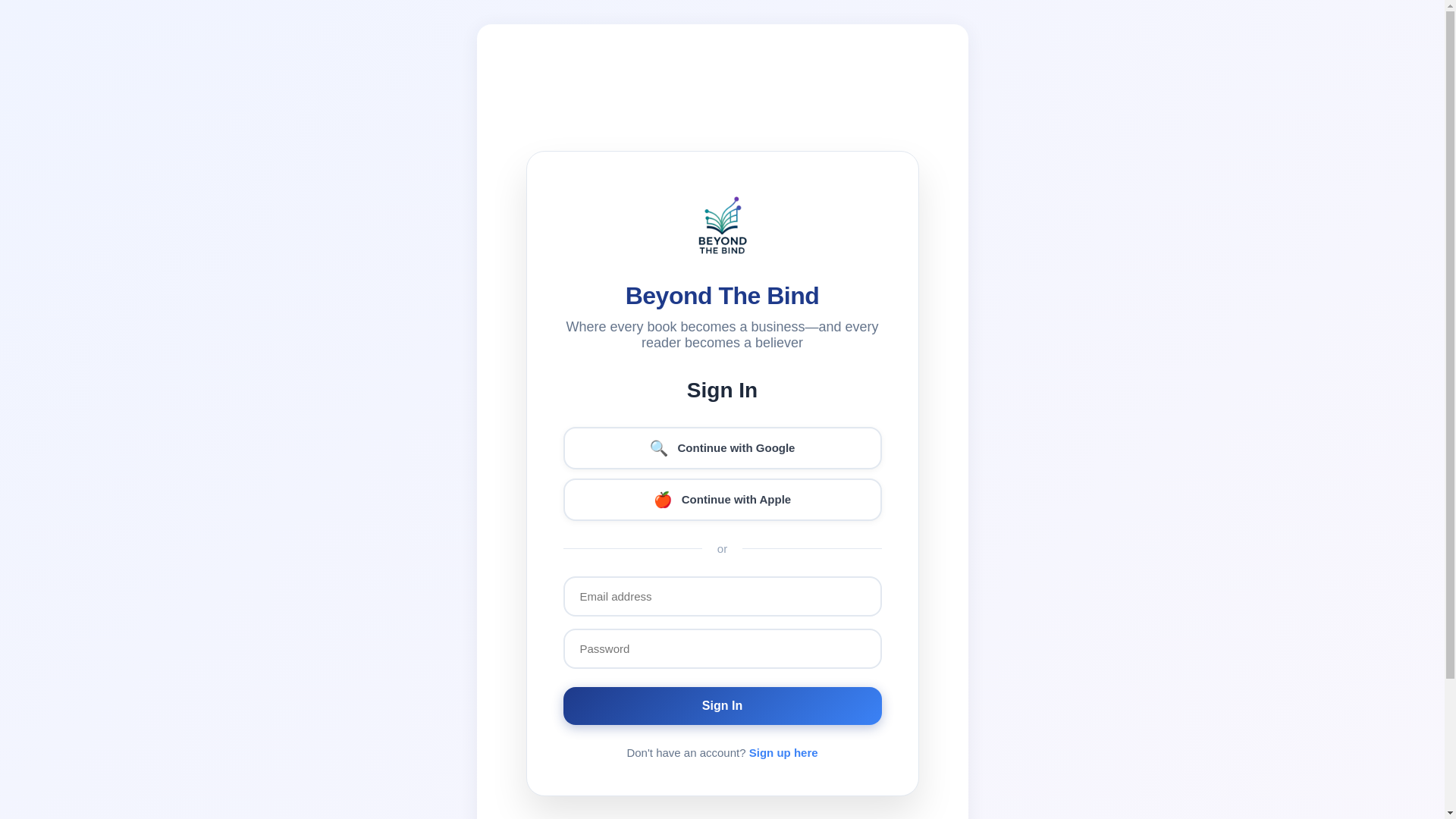 website screenshot of https://beyondthebindsoftware.pages.dev/