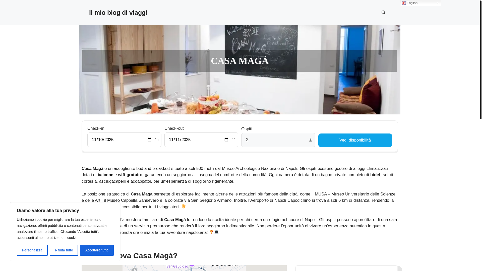 website screenshot of https://casamaganapoli.it/