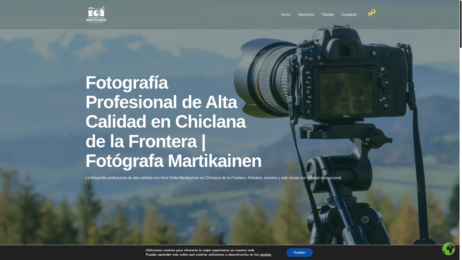 website screenshot of https://martikainenfotografa.es/