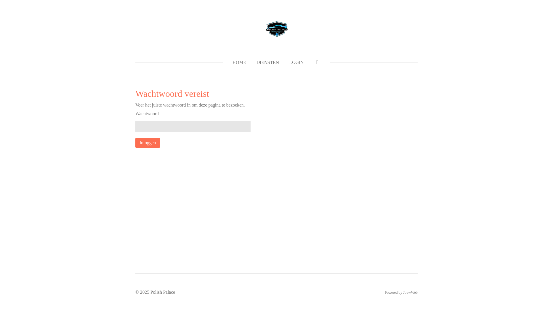 website screenshot of https://polishpalace.be/