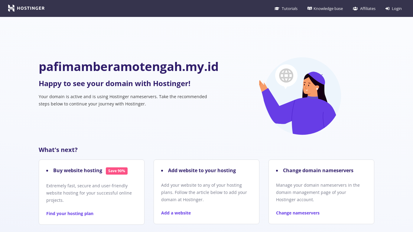 website screenshot of https://pafimamberamotengah.my.id/