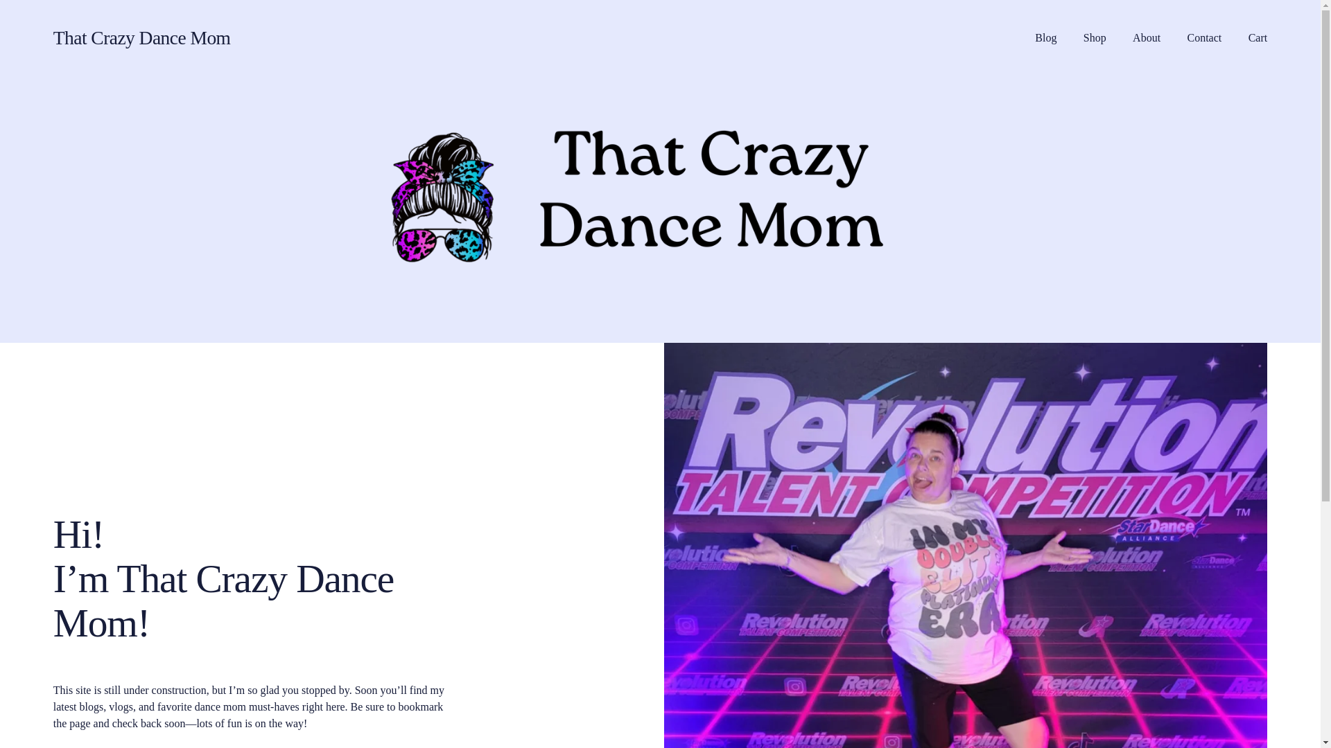 website screenshot of https://thatcrazydancemom.com/