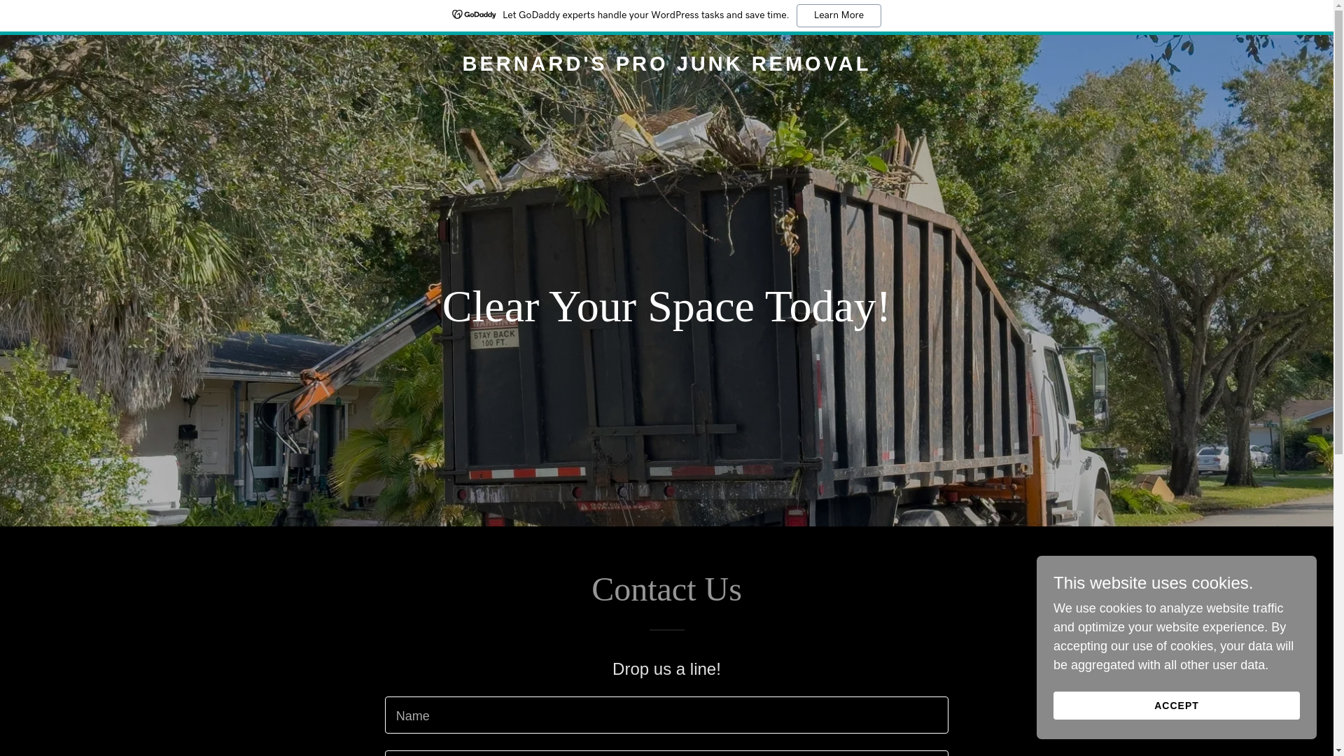 website screenshot of https://bernardsprojunkremoval.com/