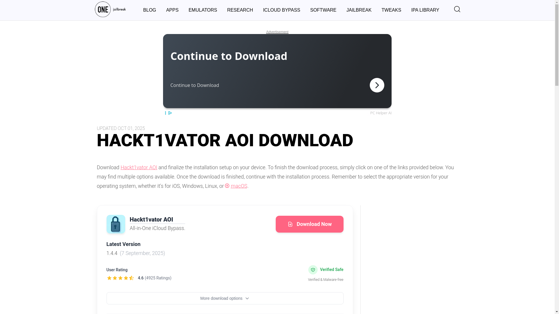 website screenshot of https://onejailbreak.com/blog/hackt1vator-aoi/download