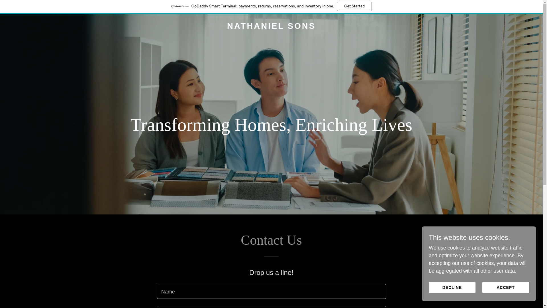 website screenshot of https://nathanielsons.com/