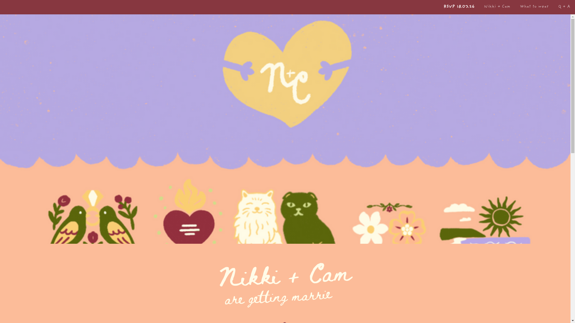 website screenshot of https://nikkiandcam.com/