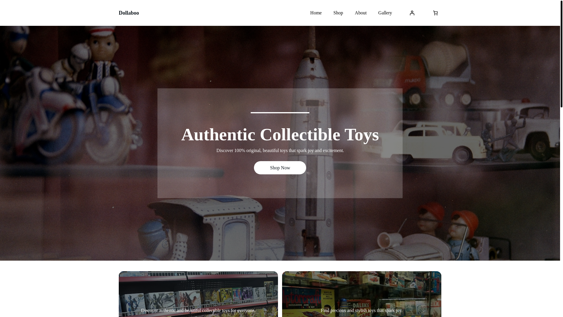 website screenshot of https://dollaboo.shop/