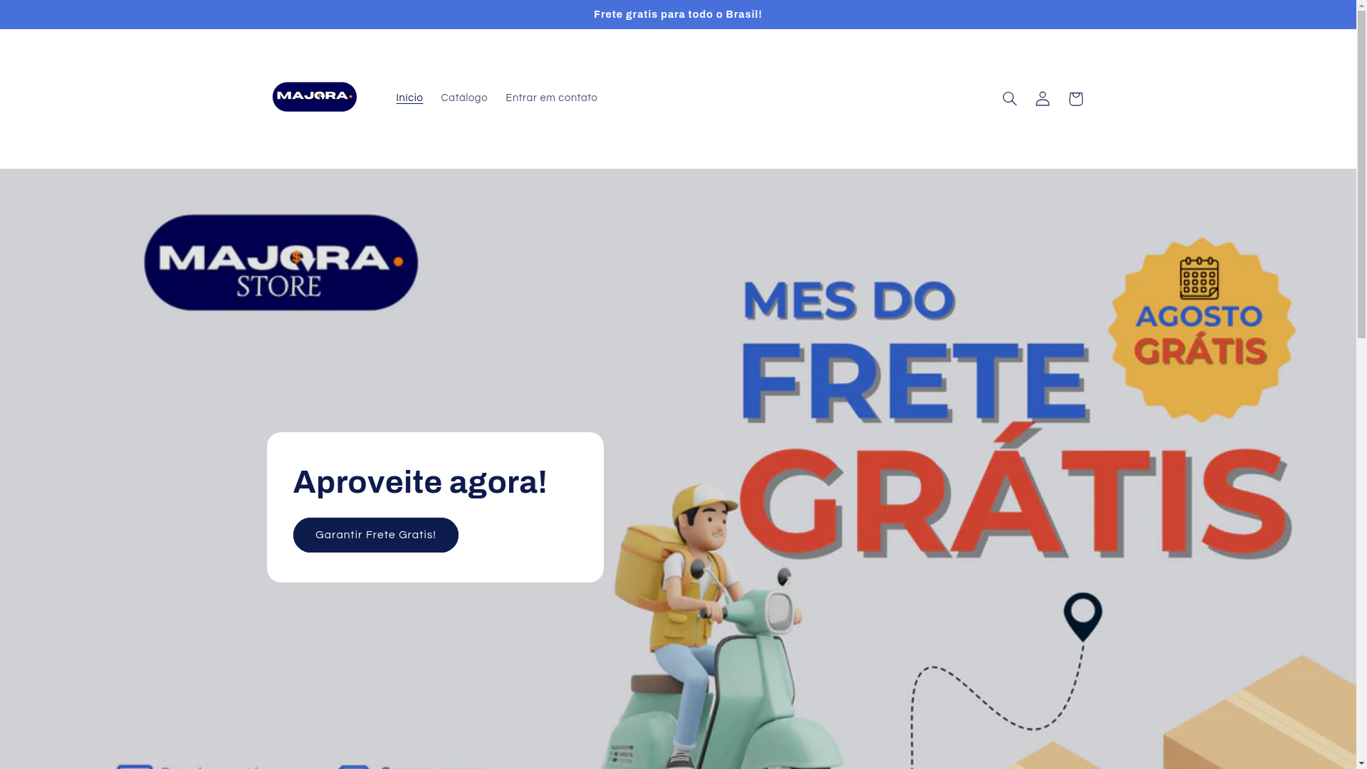 website screenshot of https://majorastore.com.br/