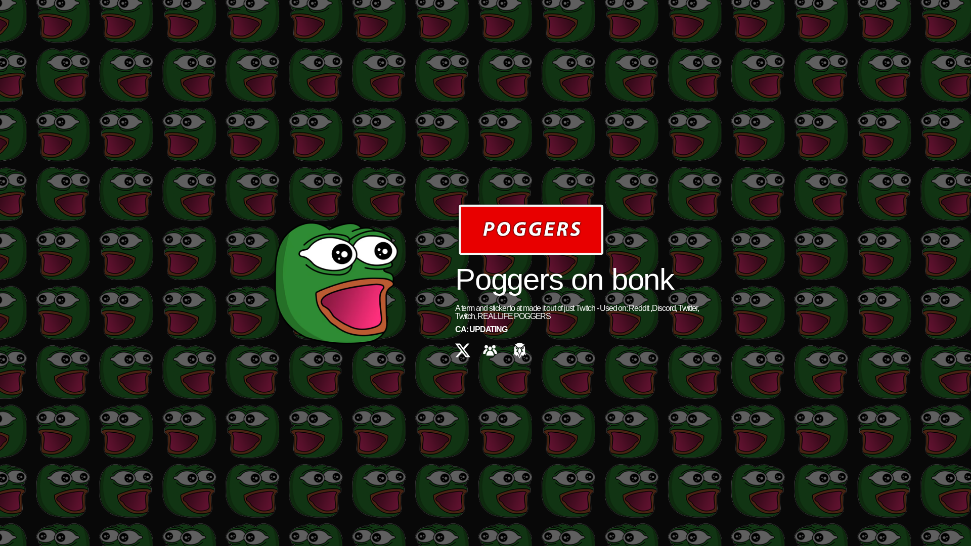 website screenshot of https://poggersonbonk.fun/