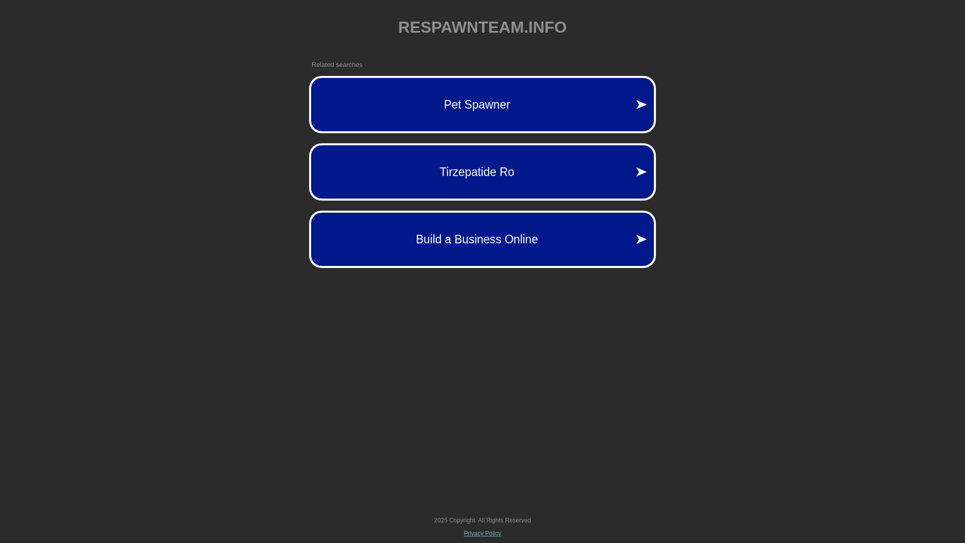 website screenshot of https://respawnteam.info/