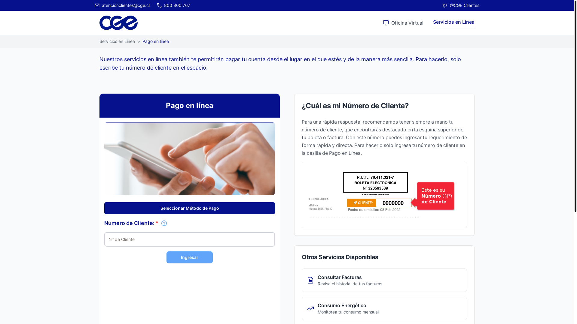 website screenshot of https://electricochile.com/