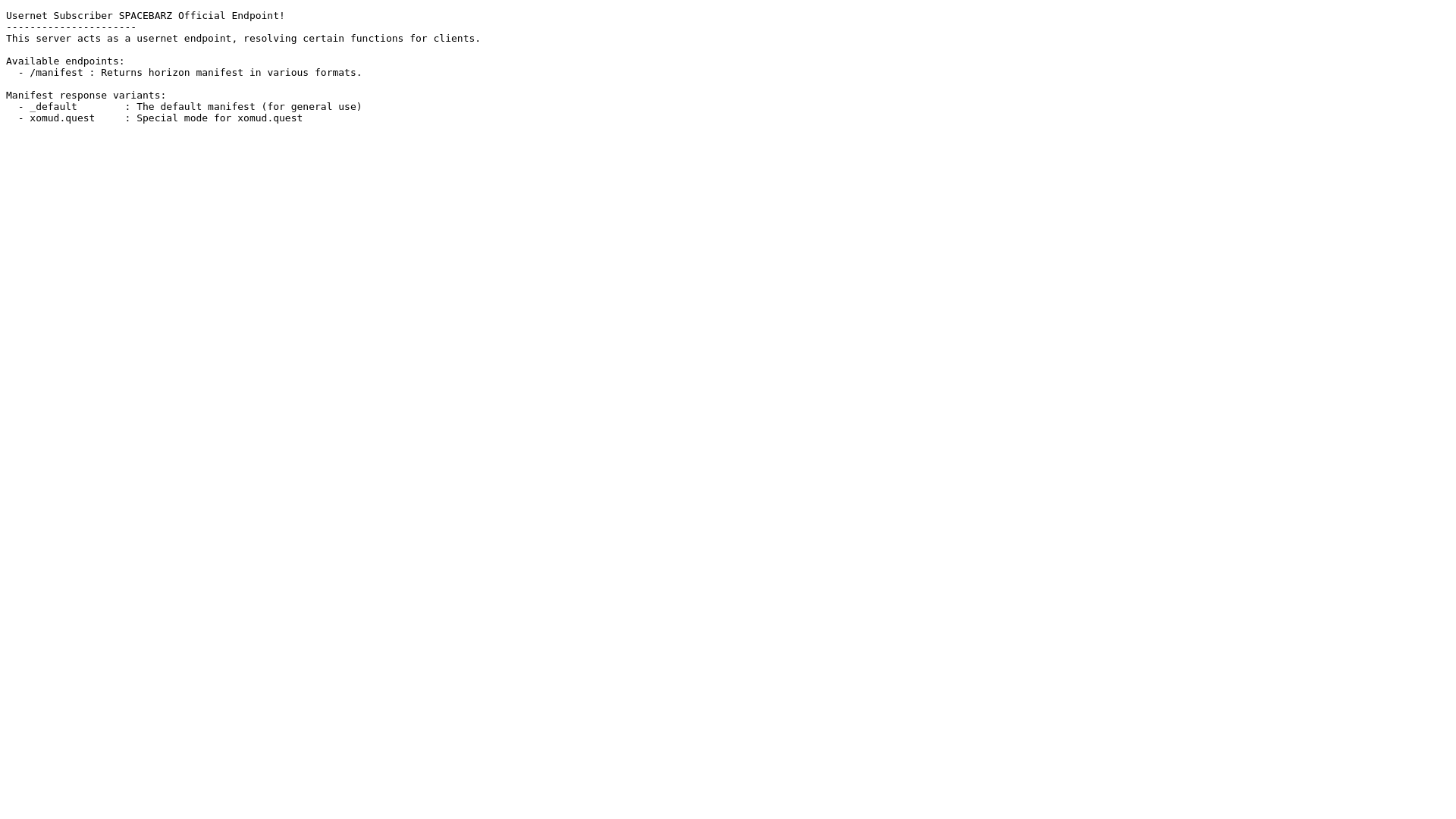 website screenshot of https://spacebarz.site/