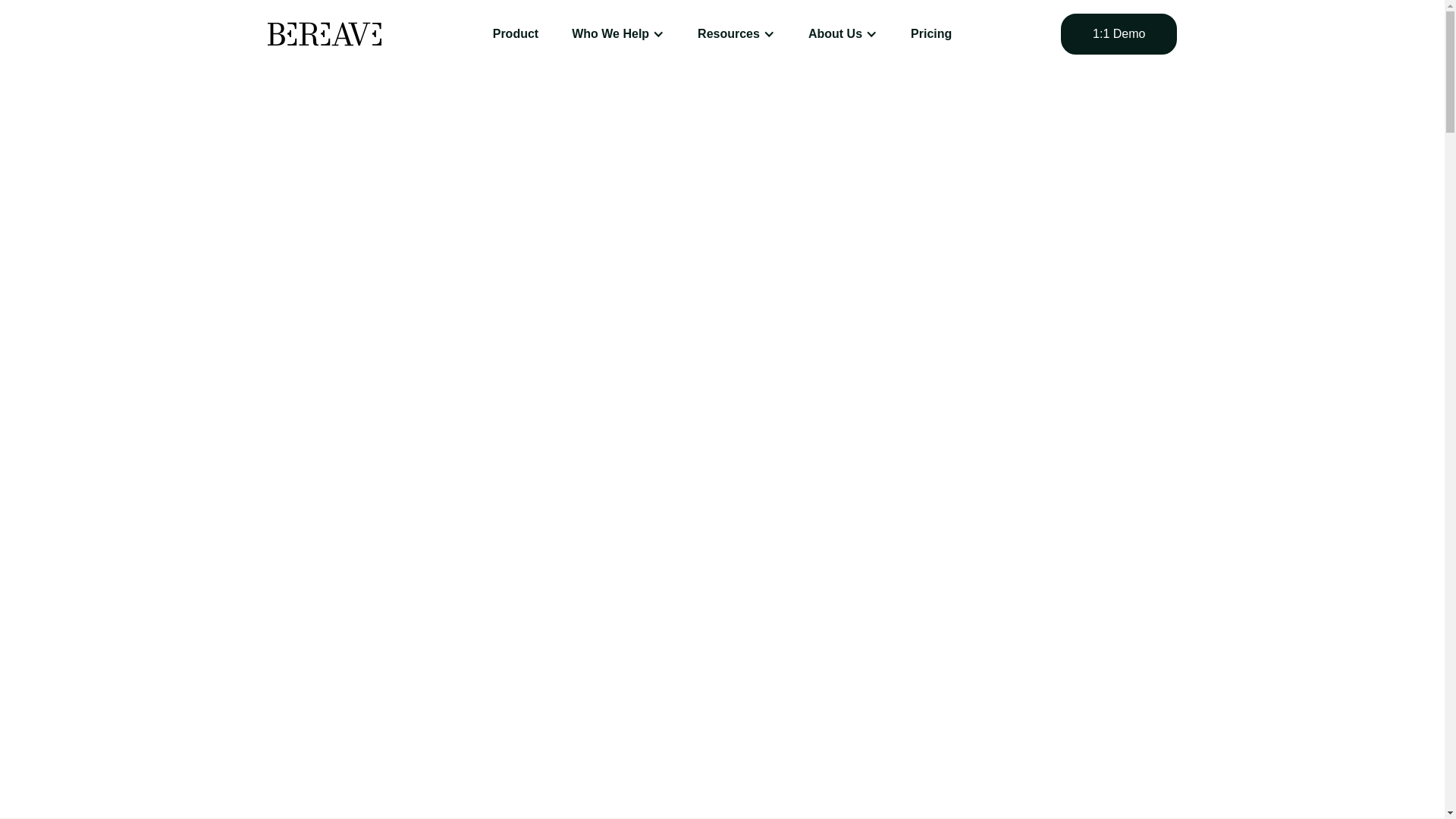 website screenshot of https://trybereave.com/