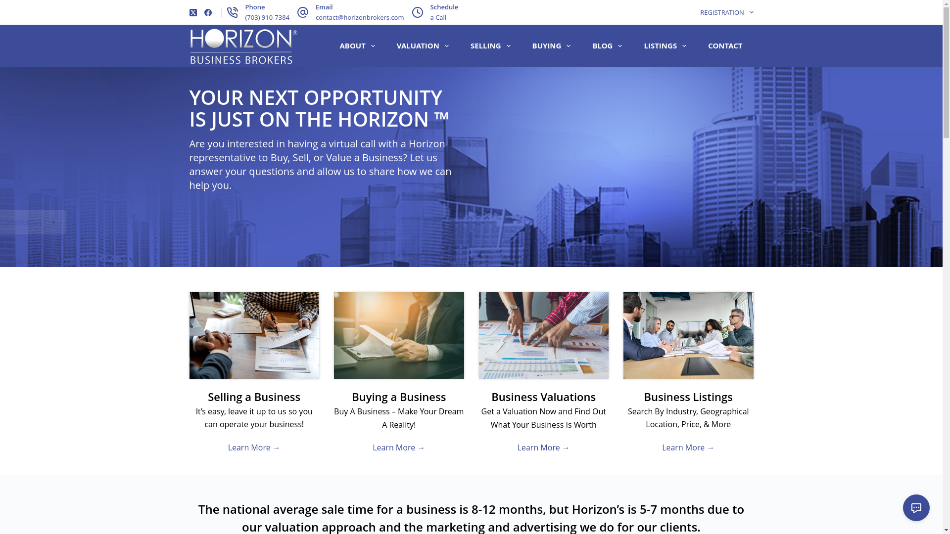 website screenshot of https://horizonobx.com/