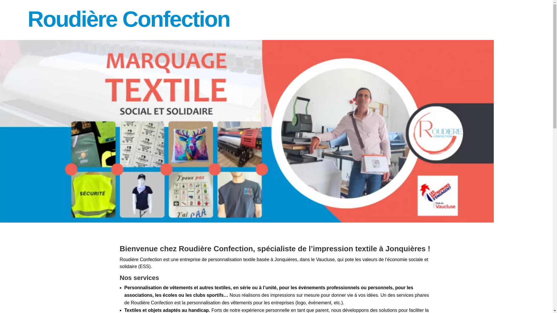website screenshot of https://roudiereconfection.com/