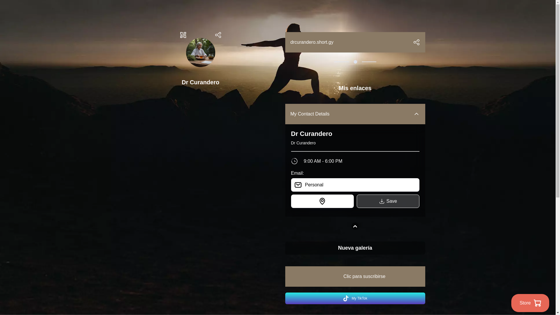 website screenshot of https://drcurandero.link/