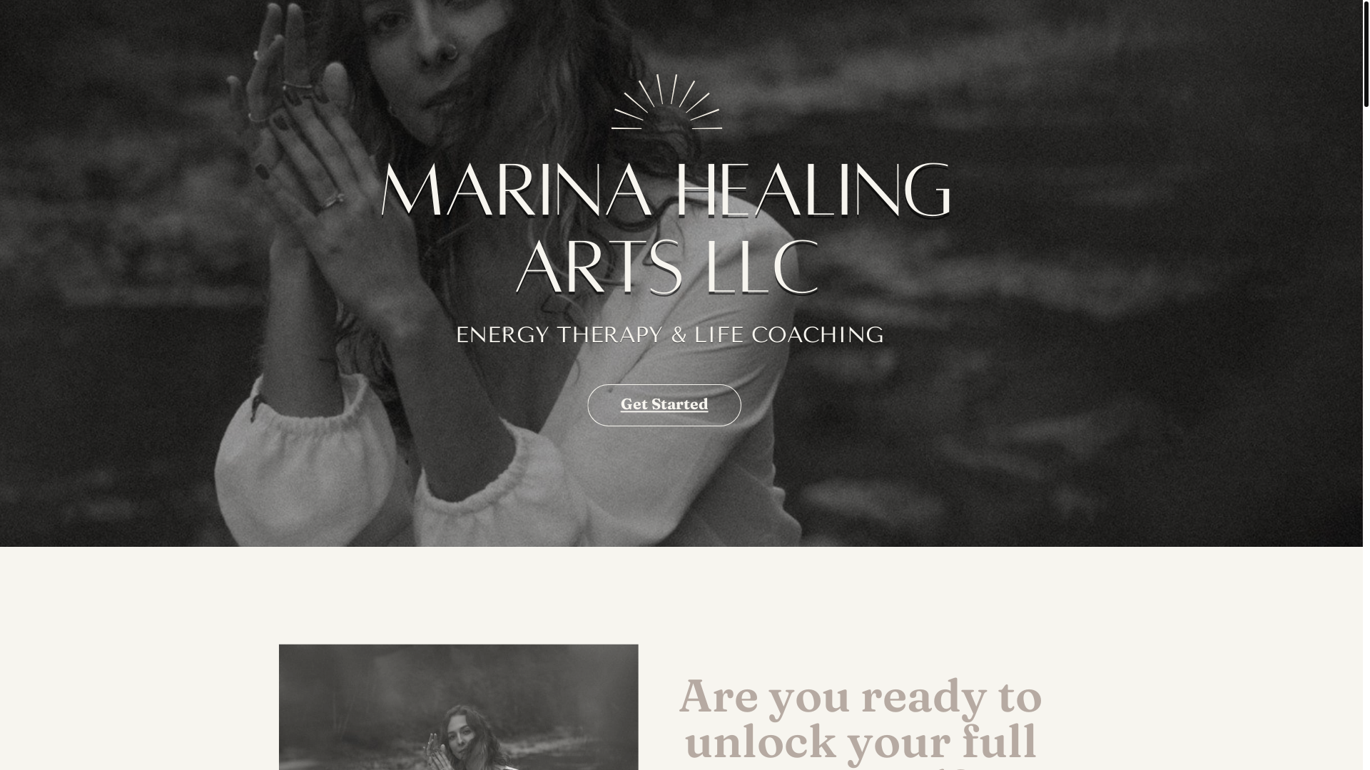 website screenshot of https://marinahealingarts.com/