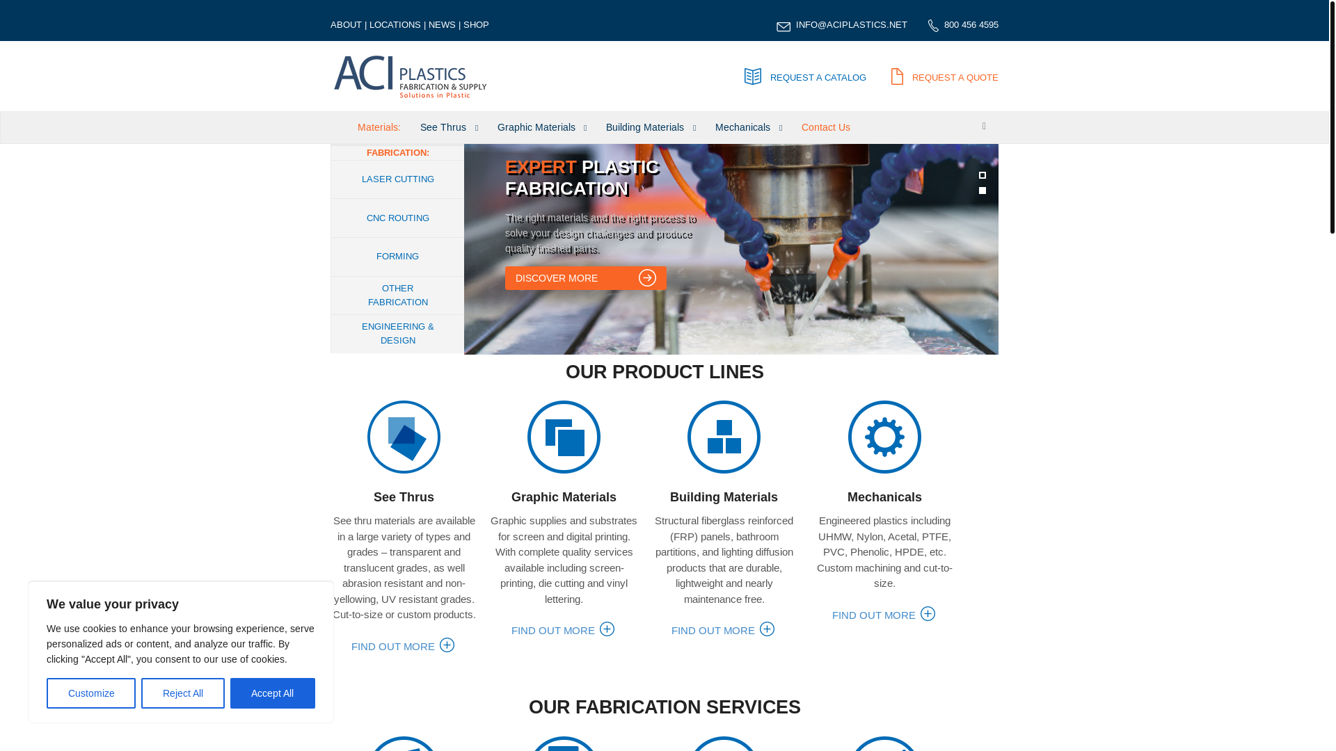 website screenshot of https://aciplasticsamplify.com/