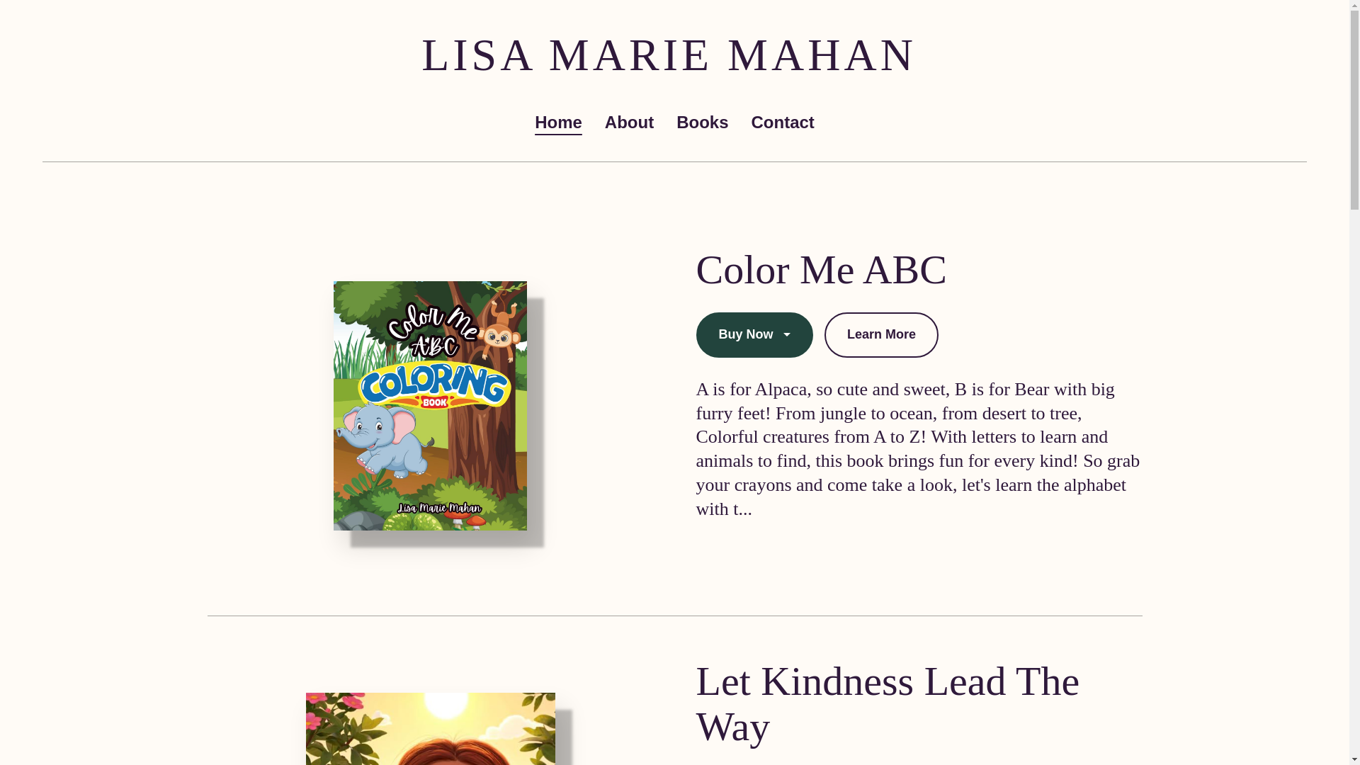 website screenshot of https://lisamariemahanauthor.com/
