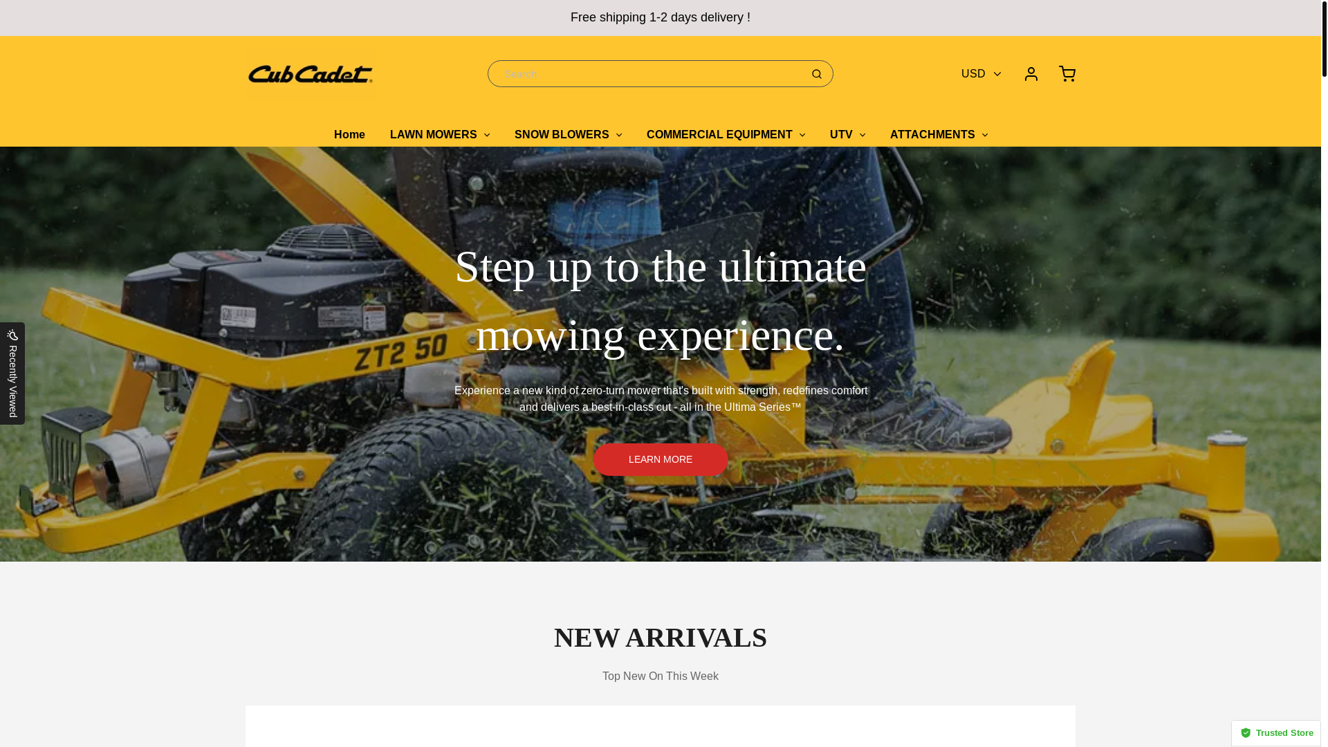 website screenshot of https://cubcadet-svip.shop/