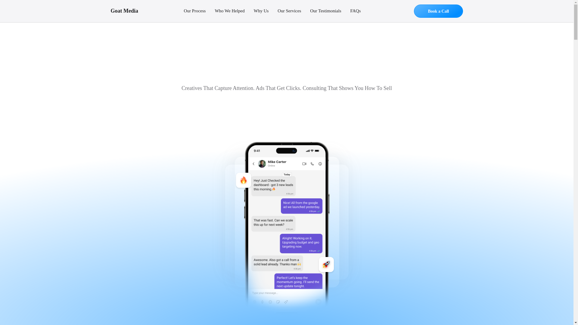 website screenshot of https://goatmediaprojects.com/