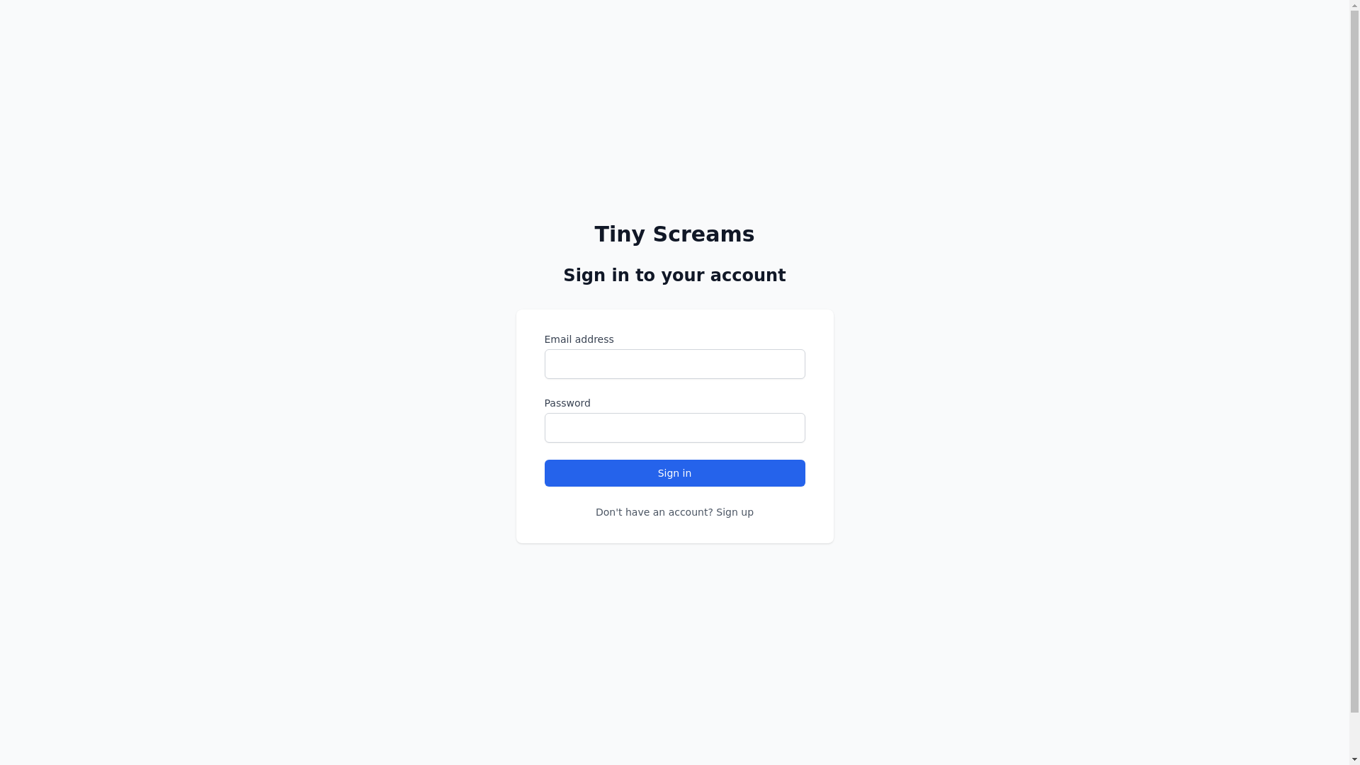 website screenshot of https://tiny-screams.pages.dev/