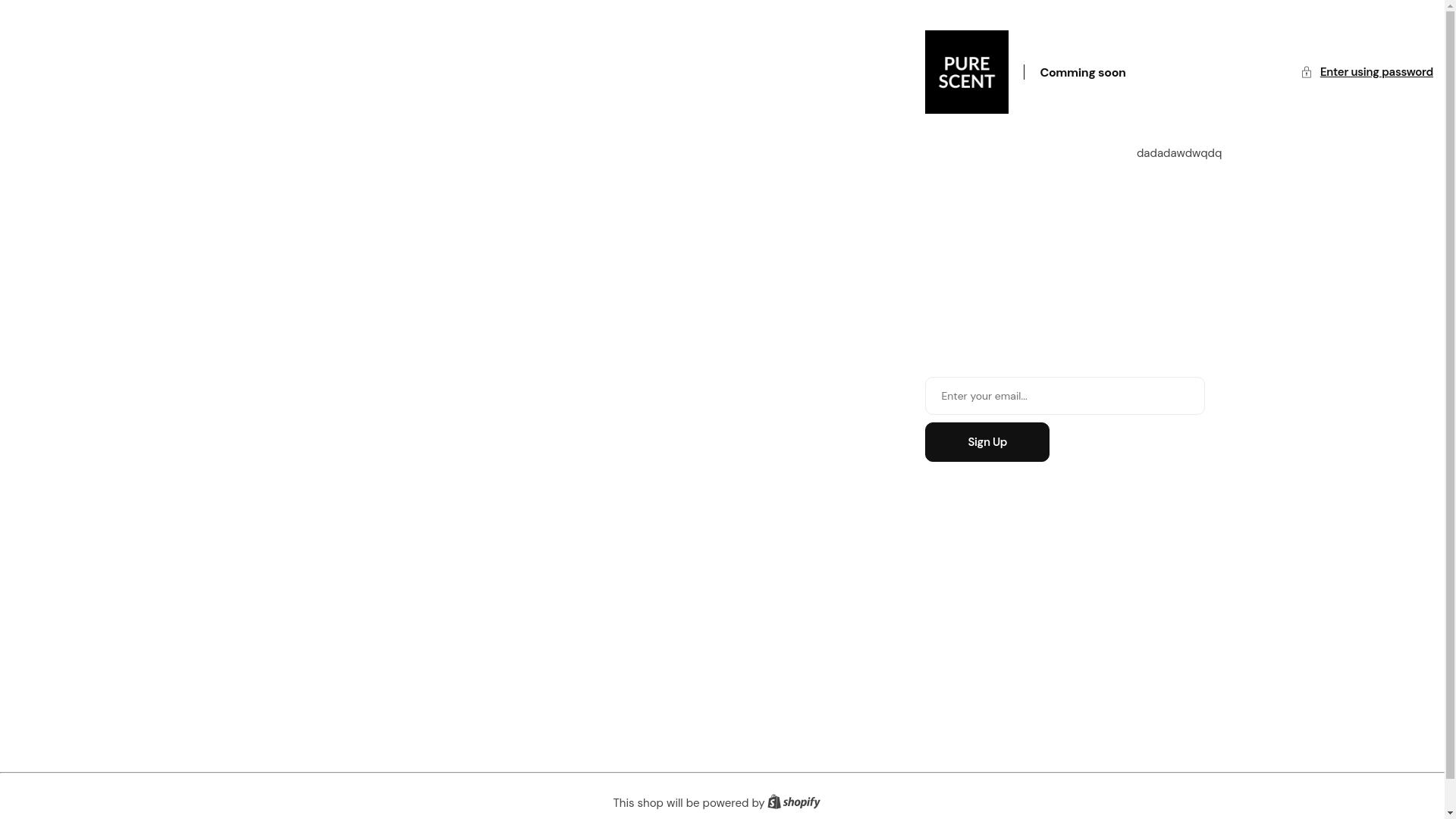 website screenshot of https://purescent.org.za/