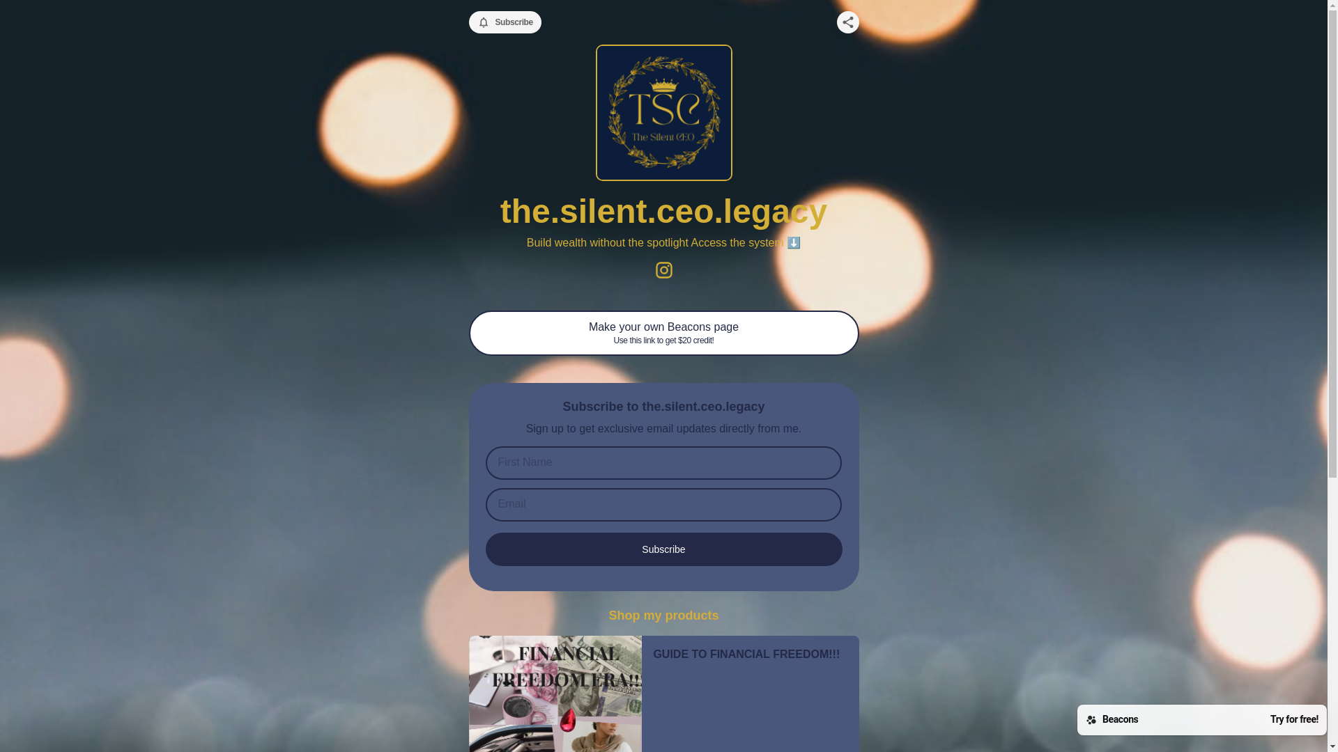 website screenshot of https://thesilentceolegacy.com/