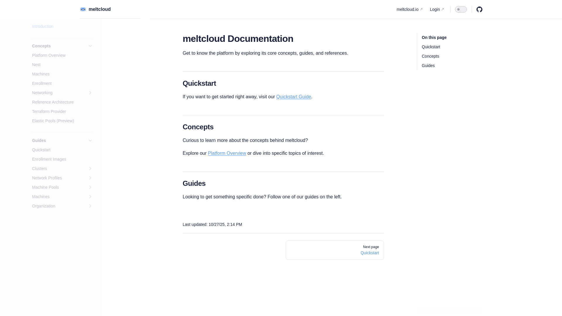 website screenshot of https://melt-docs.pages.dev/