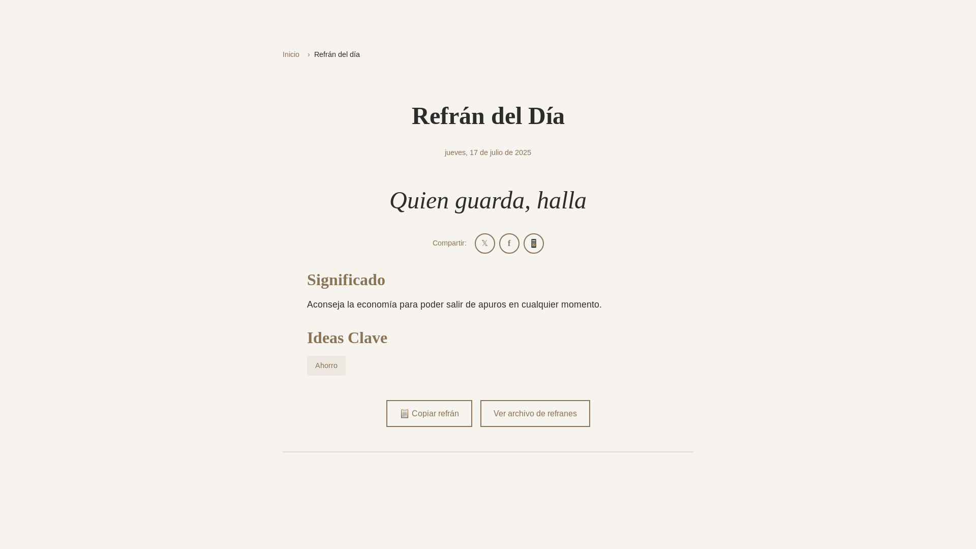 website screenshot of https://refrandeldia.pages.dev/