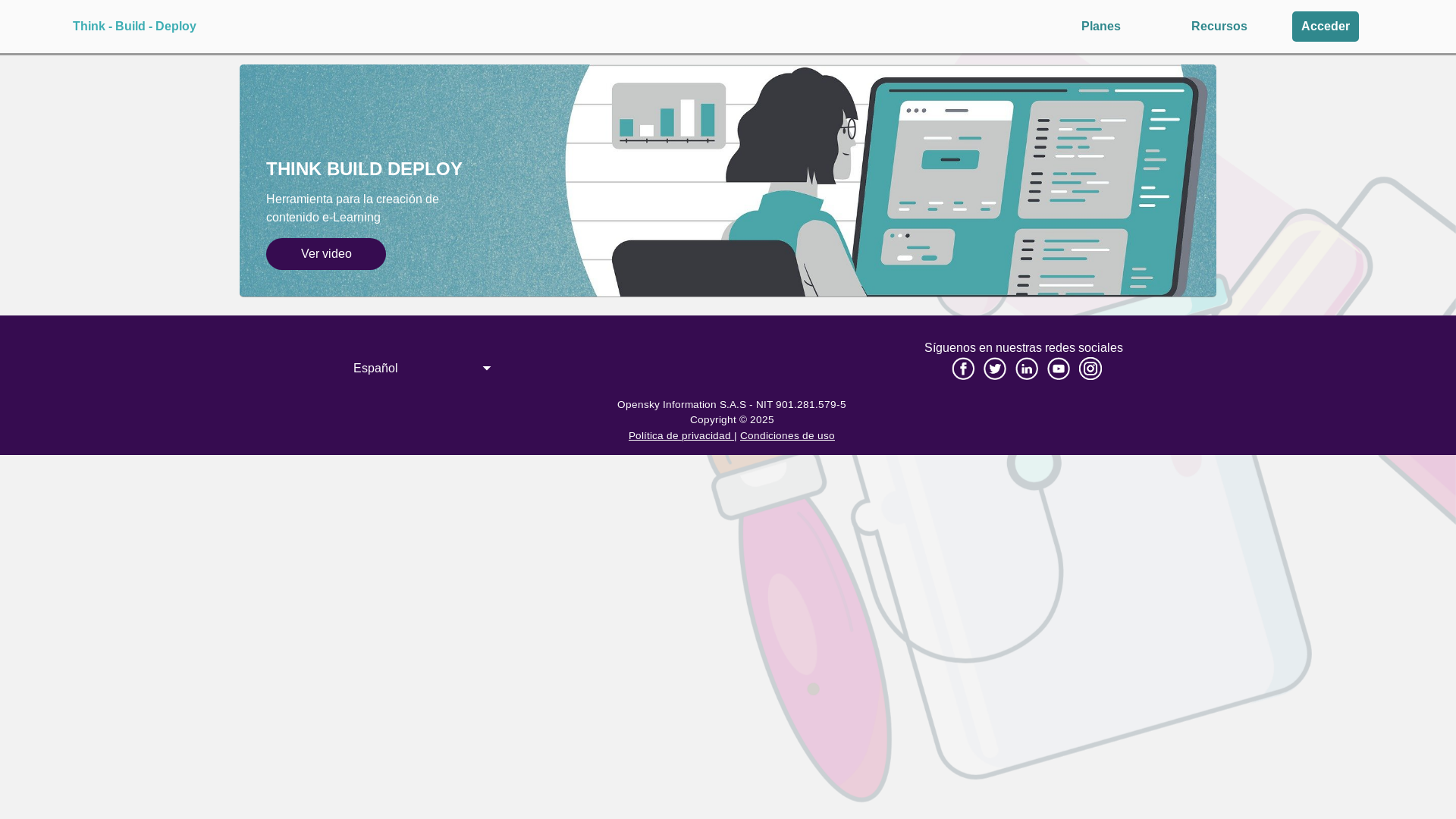 website screenshot of https://think-build-deploy-prod.pages.dev/