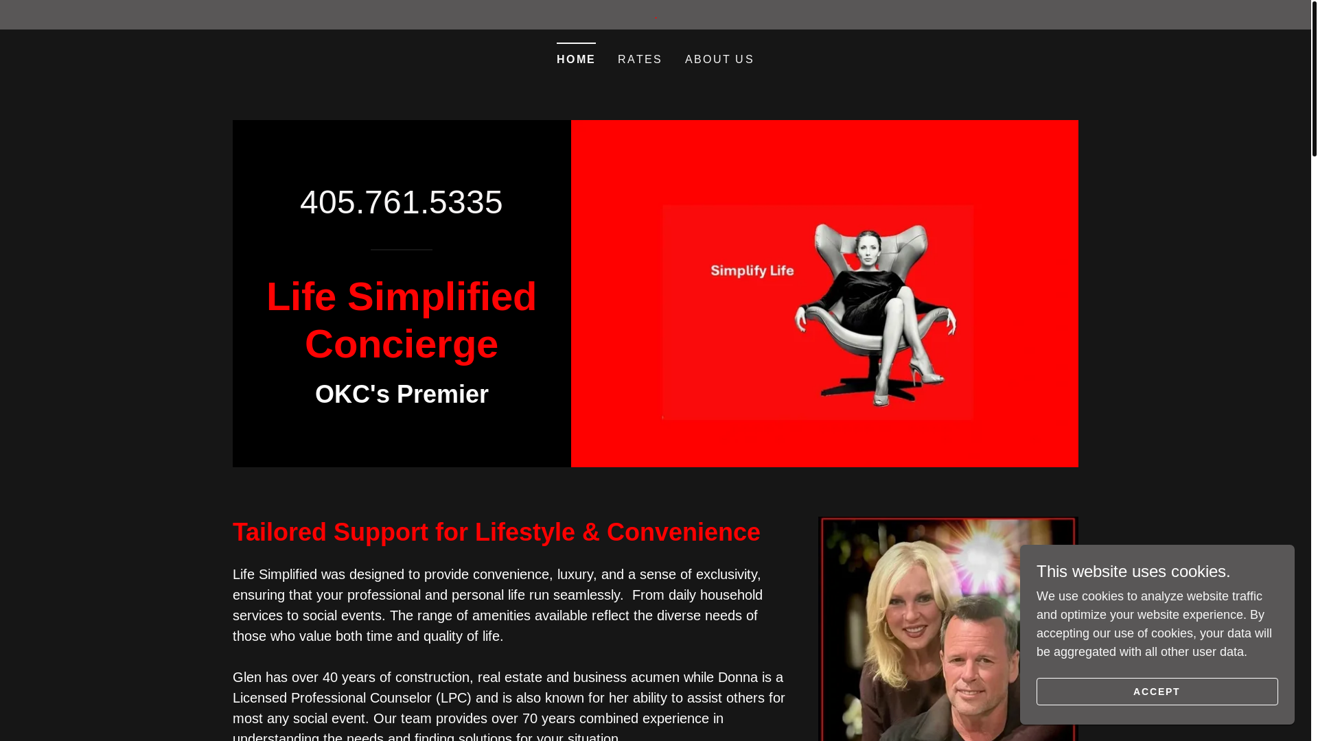 website screenshot of https://lifesimplifiedconcierge.com/