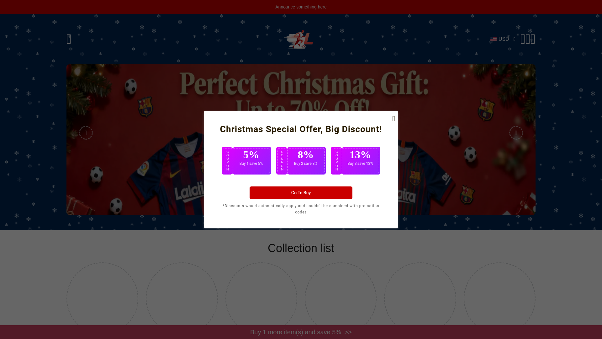 website screenshot of https://laligashirtstore.com/