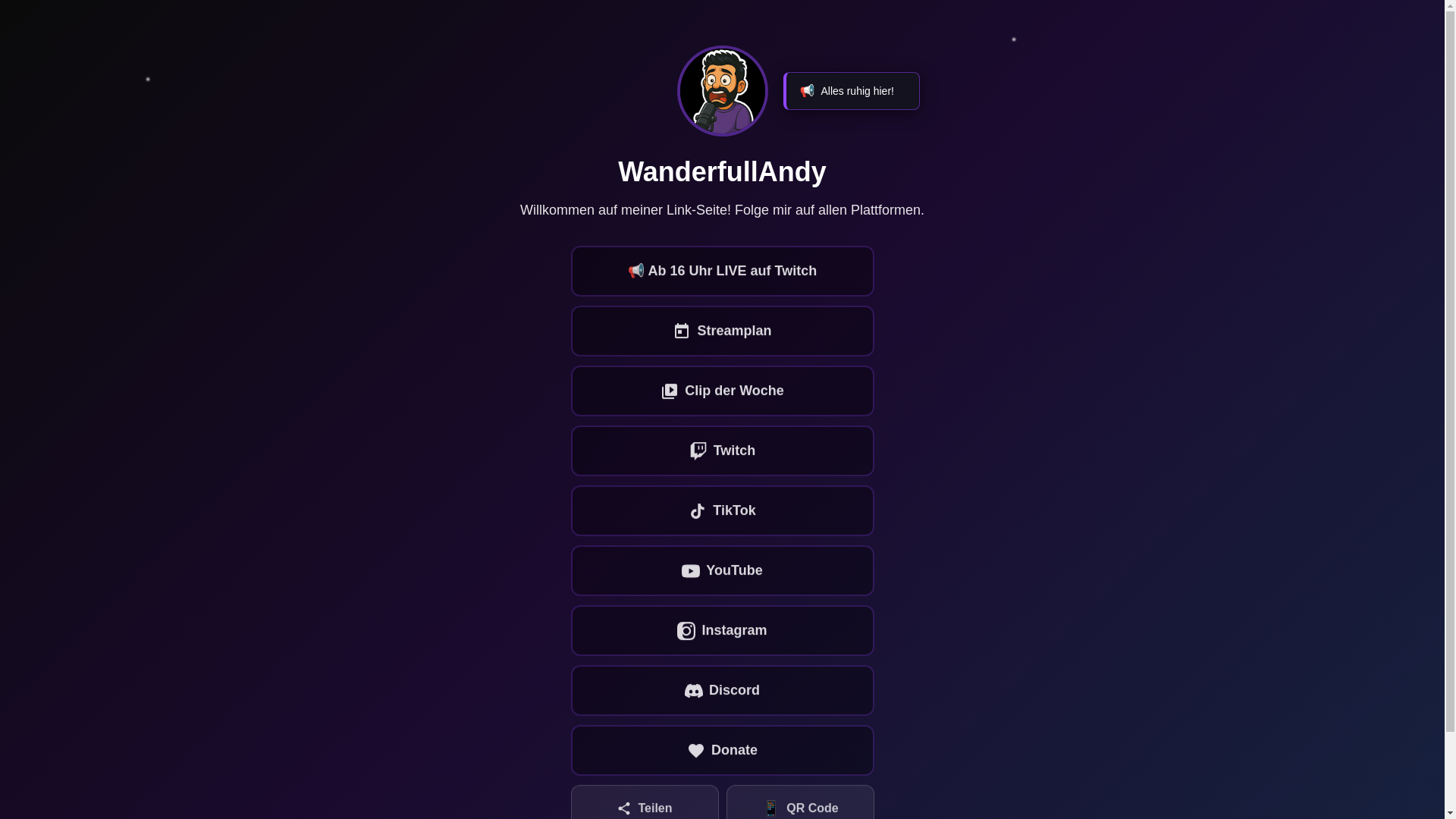 website screenshot of https://wanderfullandy-linkhub.pages.dev/
