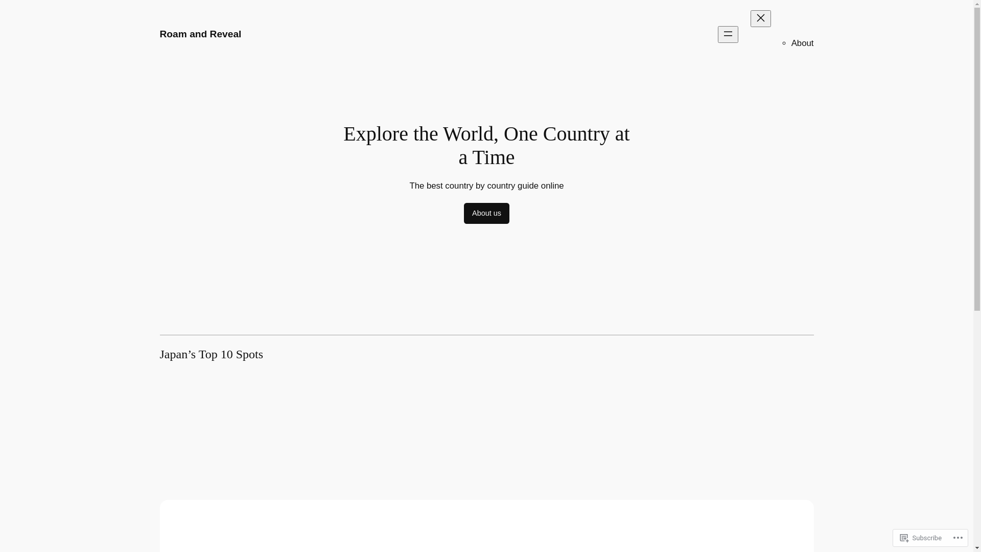 website screenshot of https://roam-and-reveal.com/