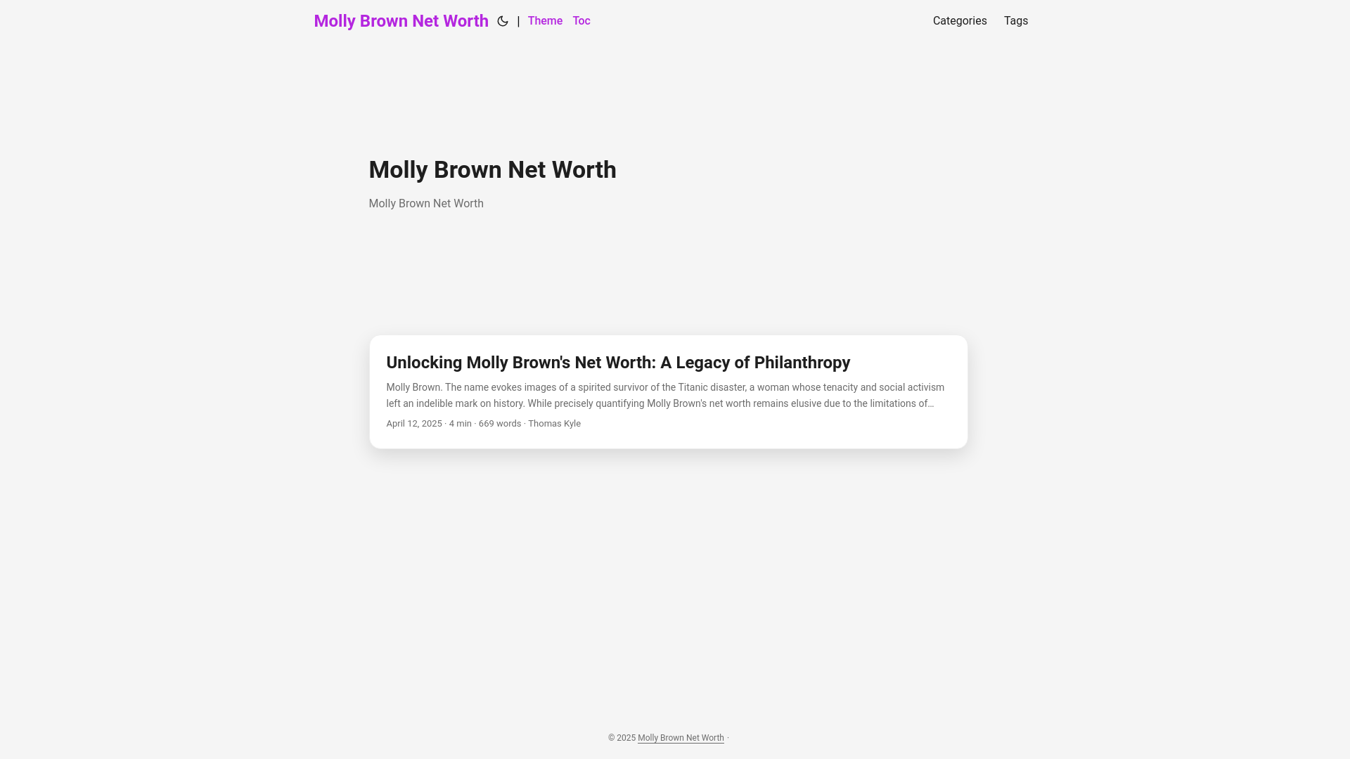 website screenshot of https://molly-brown-net-worth.pages.dev/