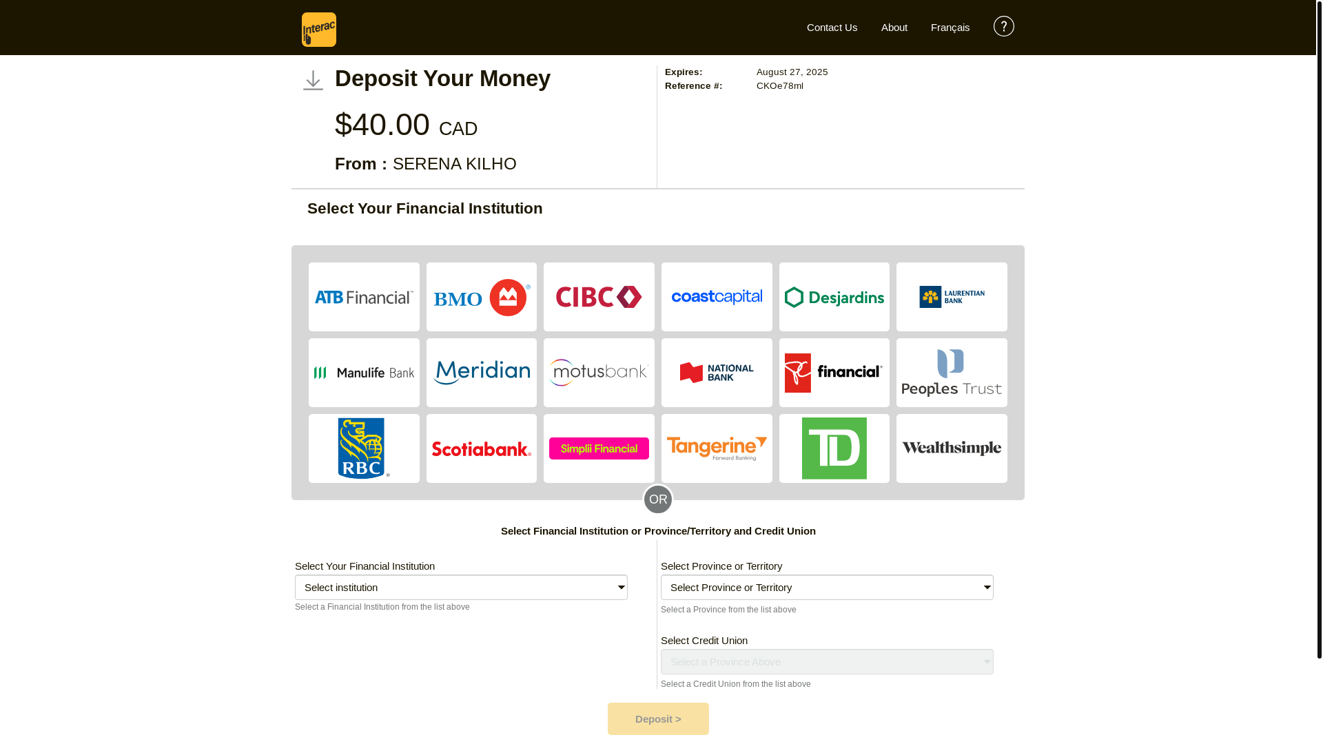 website screenshot of https://etransfer-you-got-money.pages.dev/