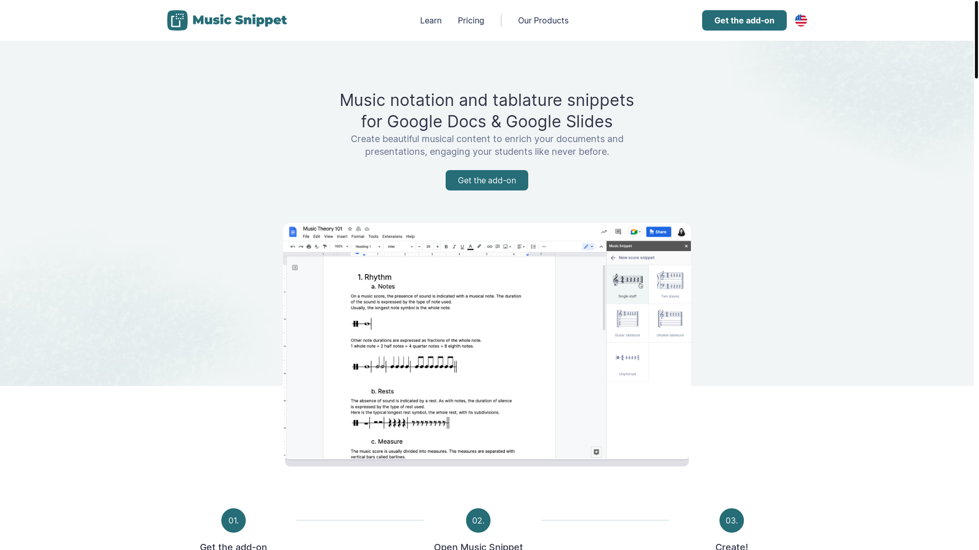 website screenshot of https://music-snippet-staging.pages.dev/