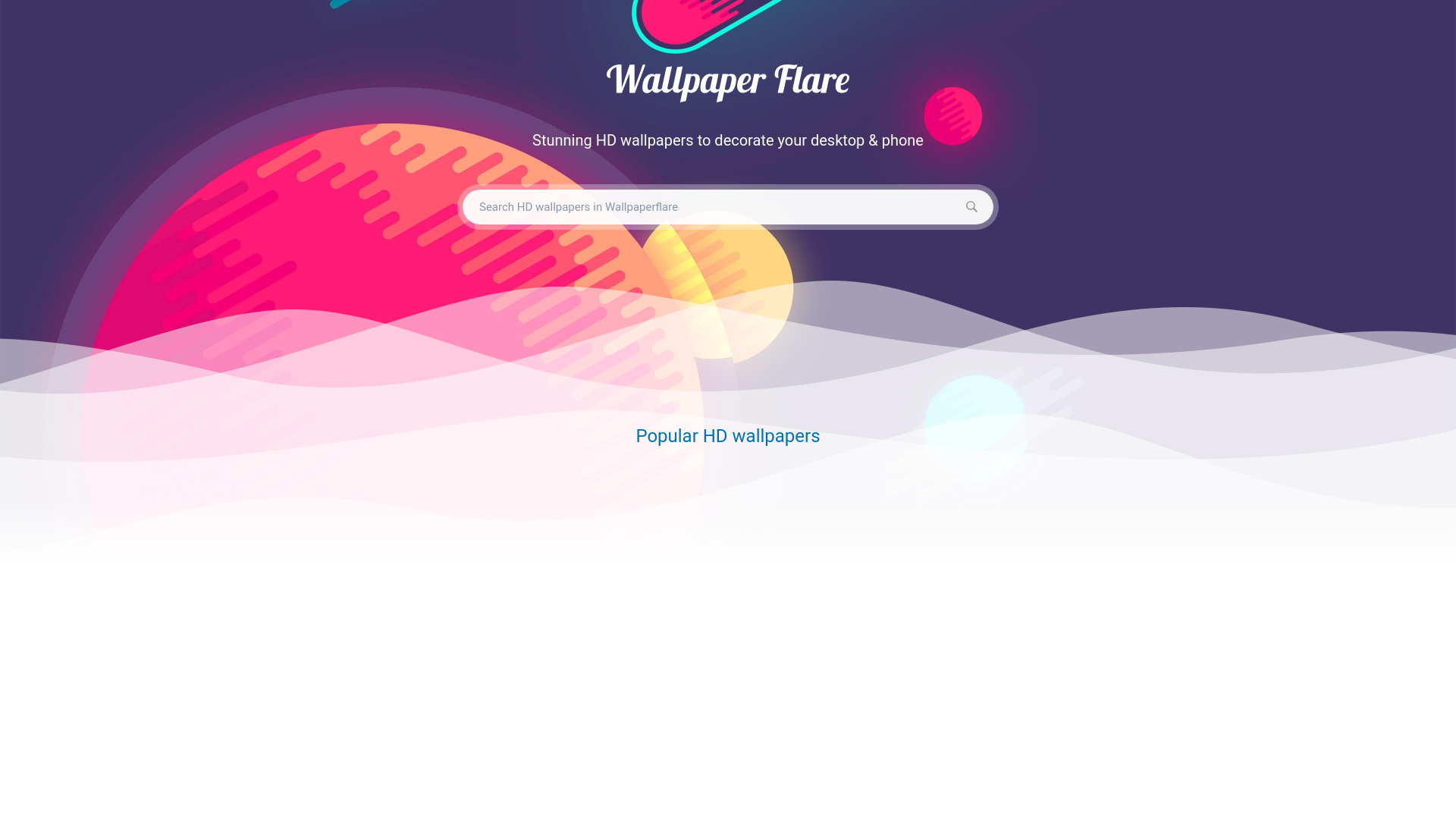 website screenshot of https://www.wallpaperflare.com/