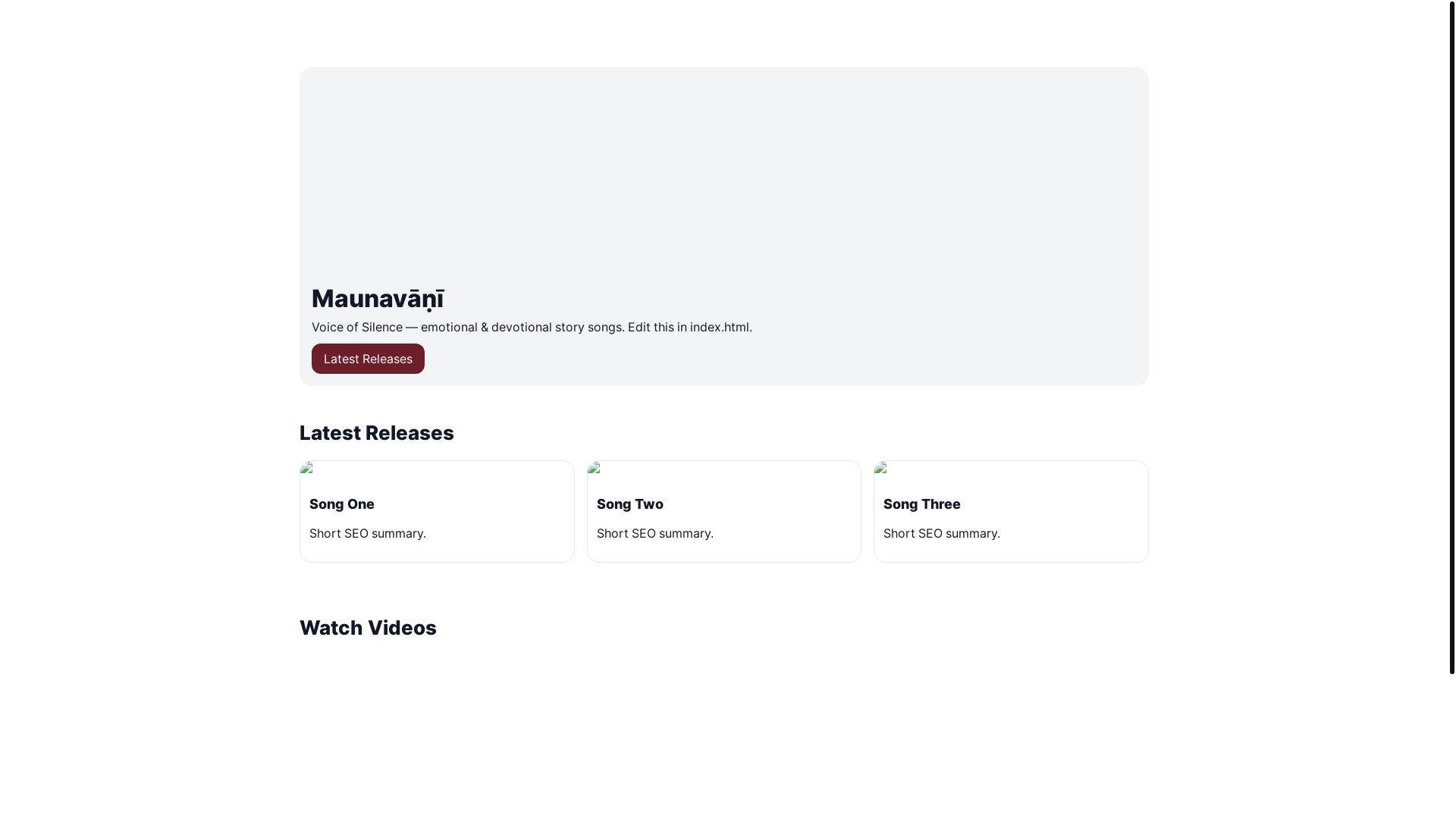 website screenshot of https://maunavani.com/