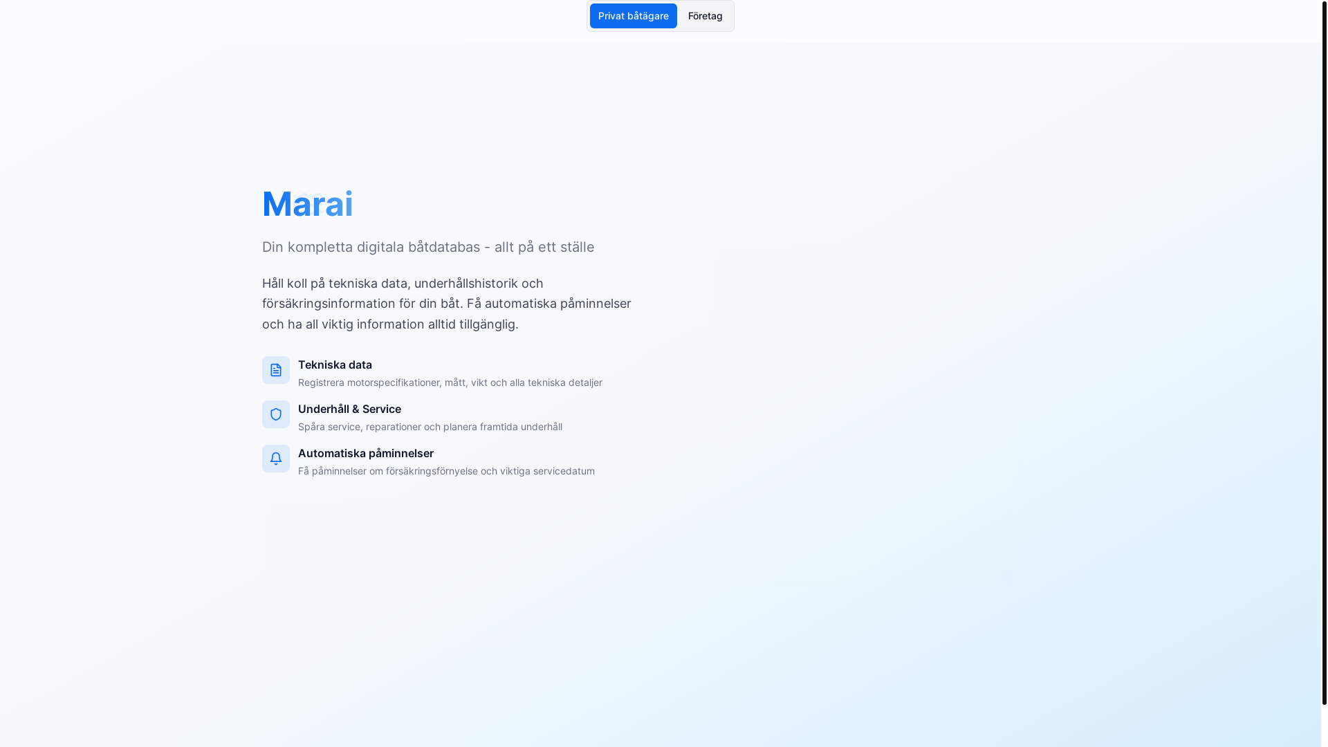 website screenshot of https://marai.se/