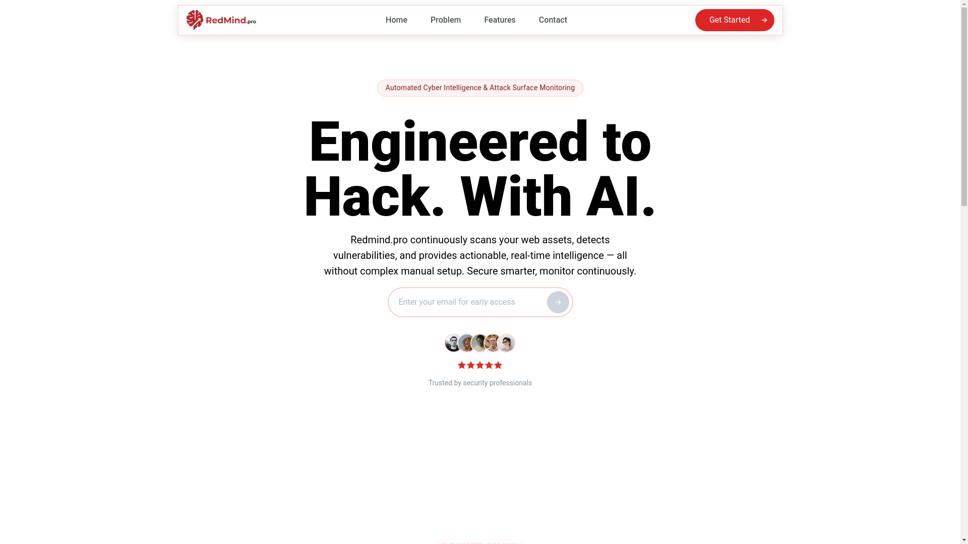 website screenshot of https://redmind-landing.pages.dev/
