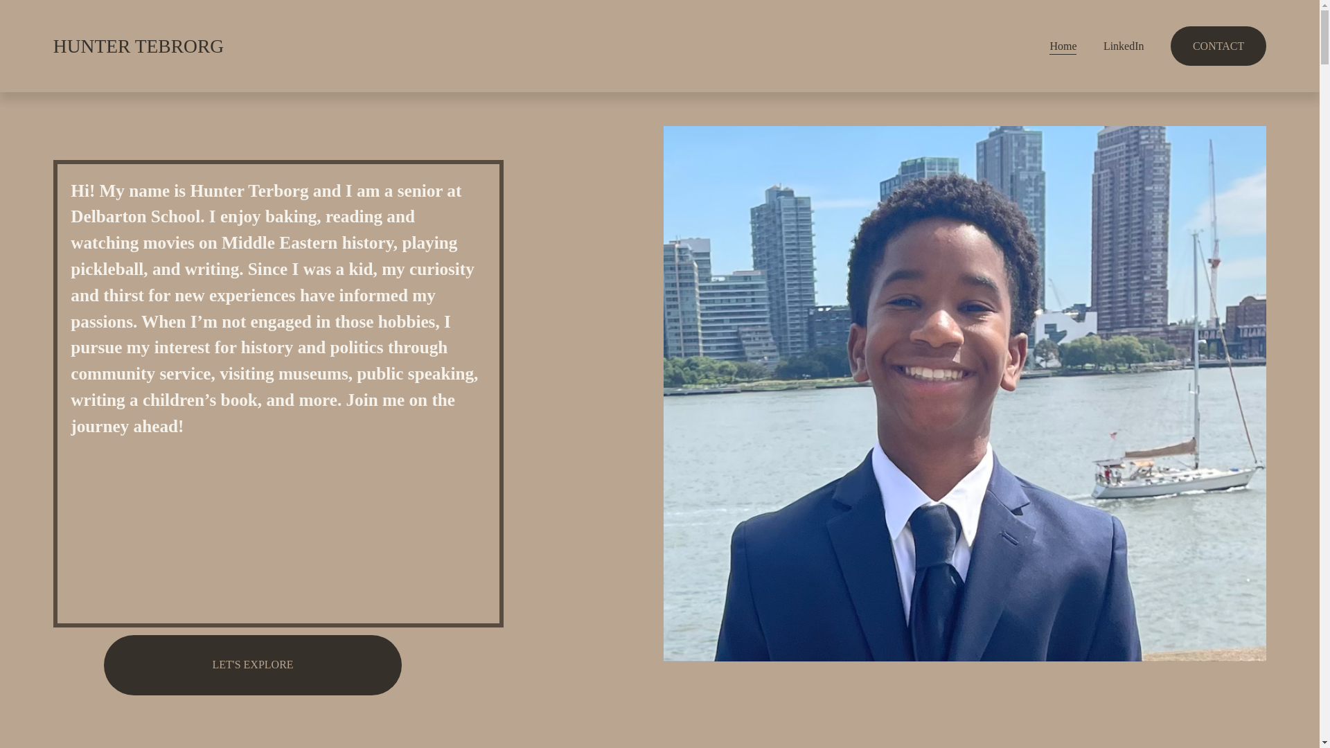 website screenshot of https://hunterterborg.com/