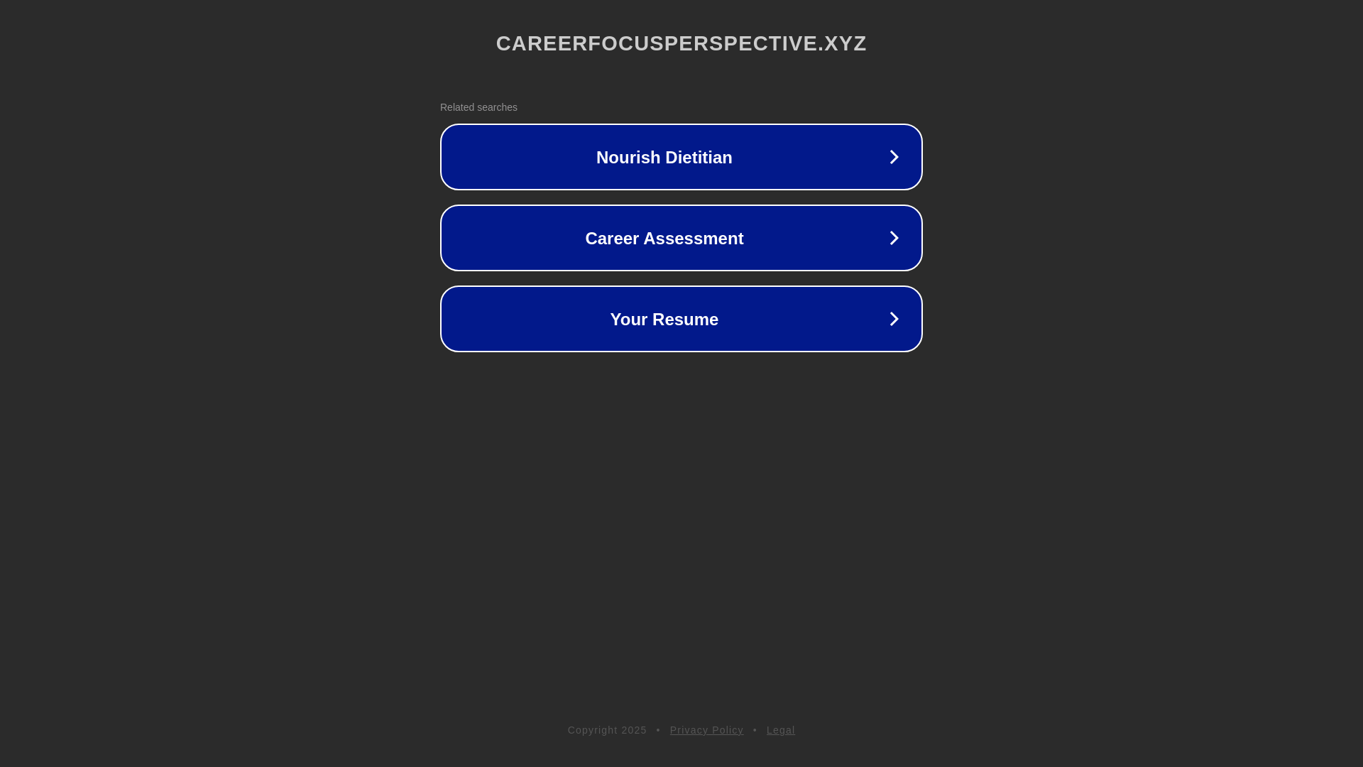 website screenshot of https://careerfocusperspective.xyz/