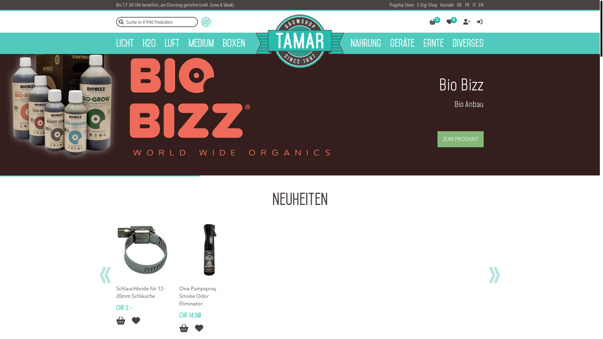 website screenshot of https://grow-discount.ch/