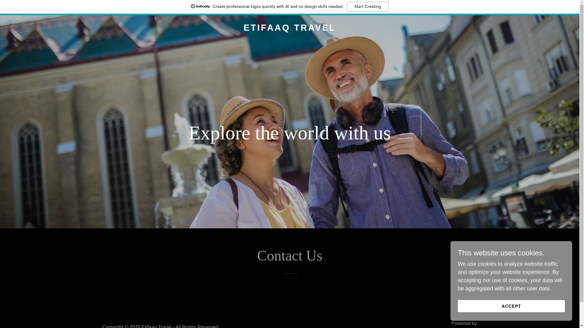 website screenshot of https://etifaaqtravel.com/