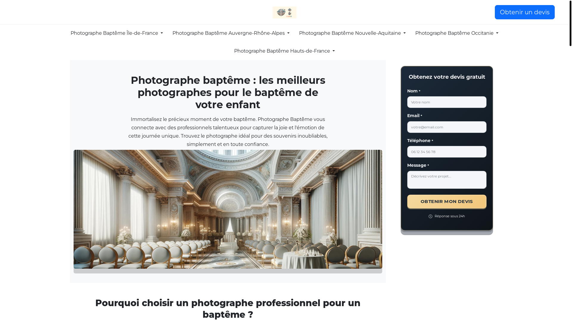 website screenshot of https://photographe-bapteme-com.pages.dev/