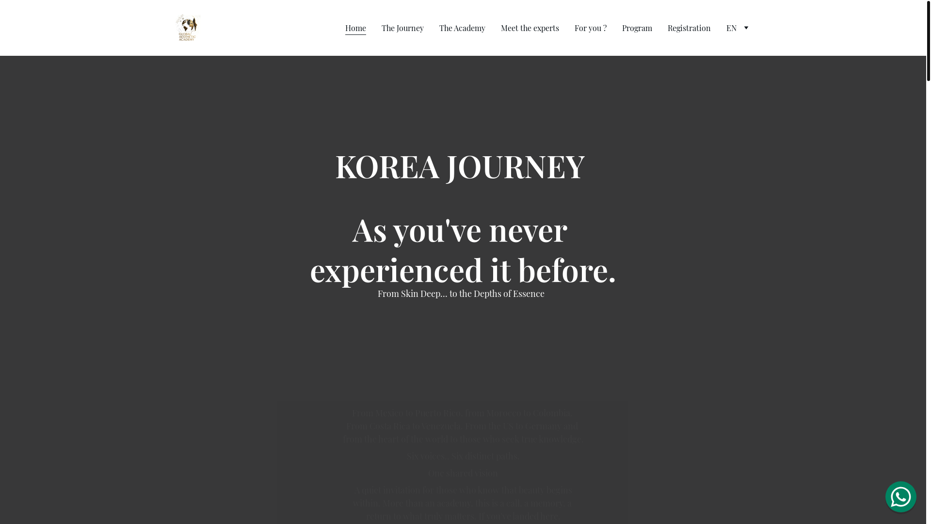 website screenshot of https://globalaestheticacademy.net/