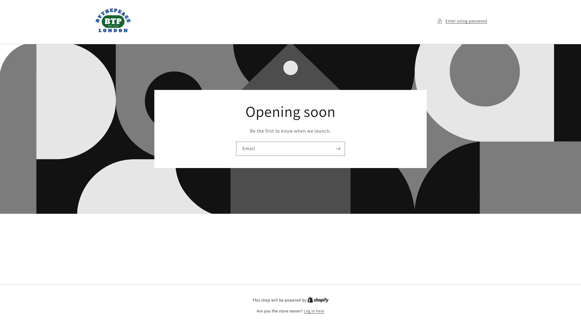 website screenshot of https://bythepeace.store/