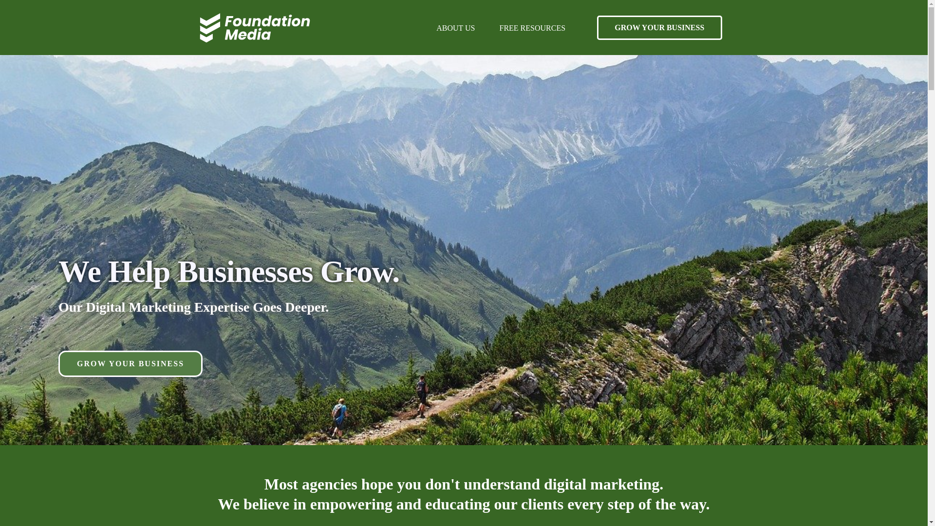 website screenshot of https://foundationmediadigital.com/